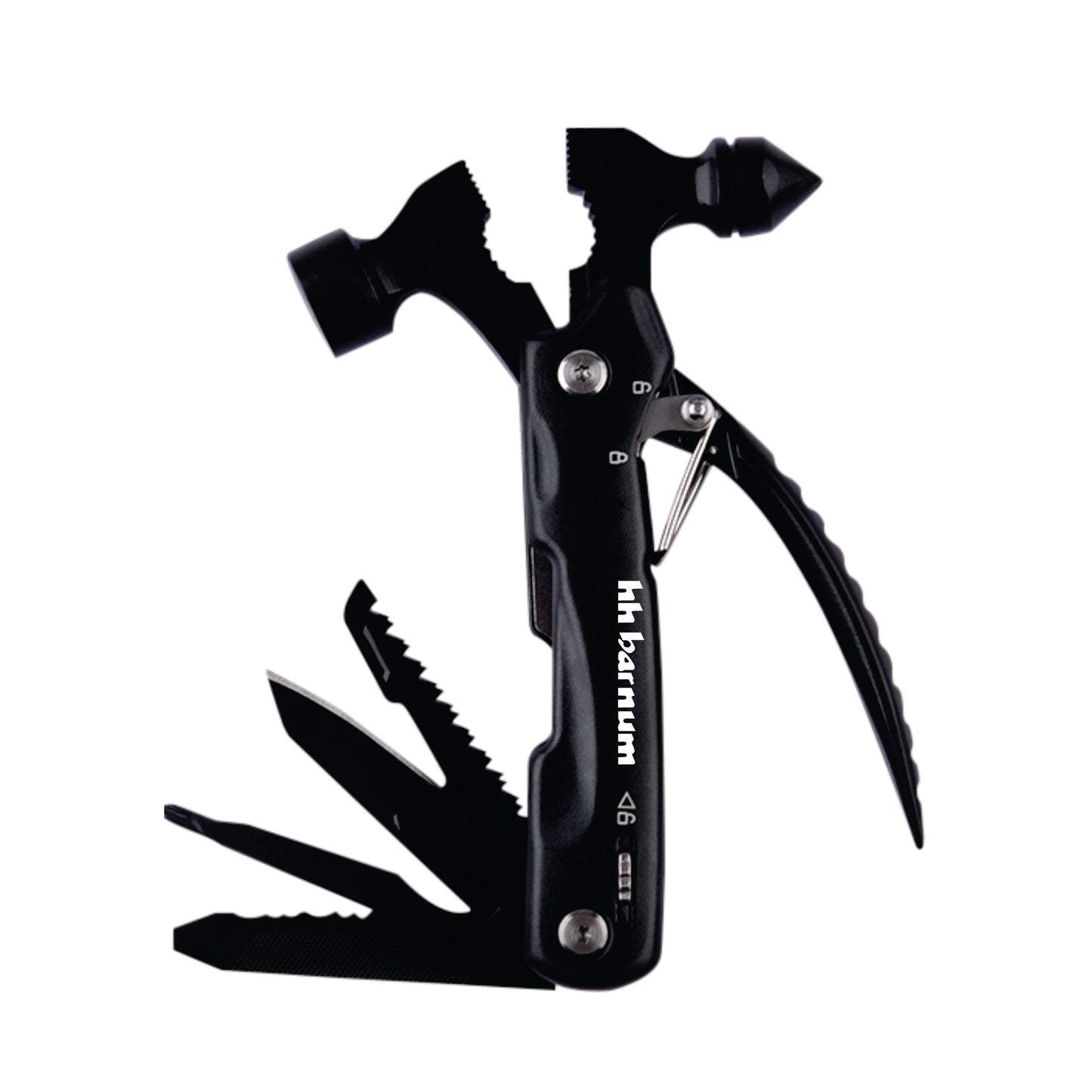 A multi-tool with various functions including pliers, a knife, and screwdrivers.