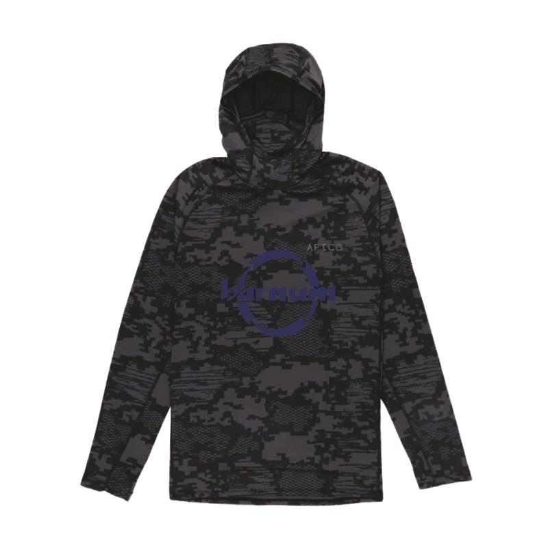 Black camo hoodie with logo