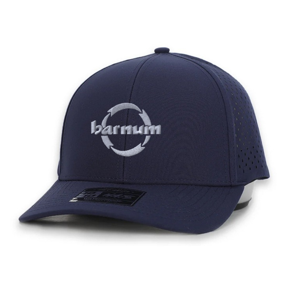 Navy blue cap with a white 'barnum' logo on the front.