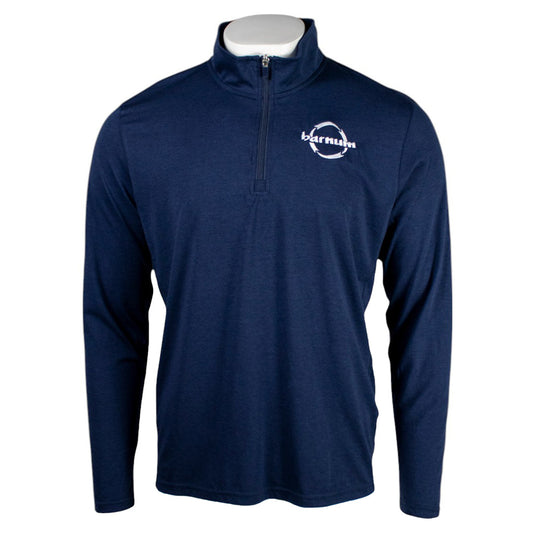 Navy long-sleeve shirt with a white HH Barnum logo on the chest.